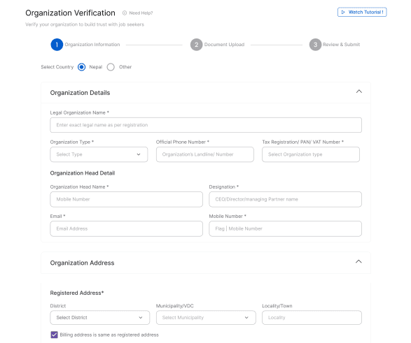 Provide Company Details